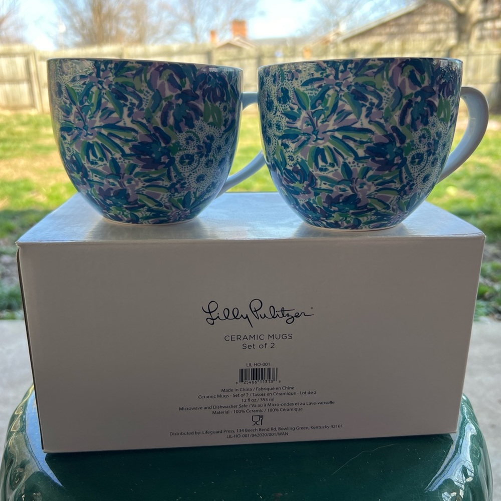 Lily Pulitzer- 2 Mugs